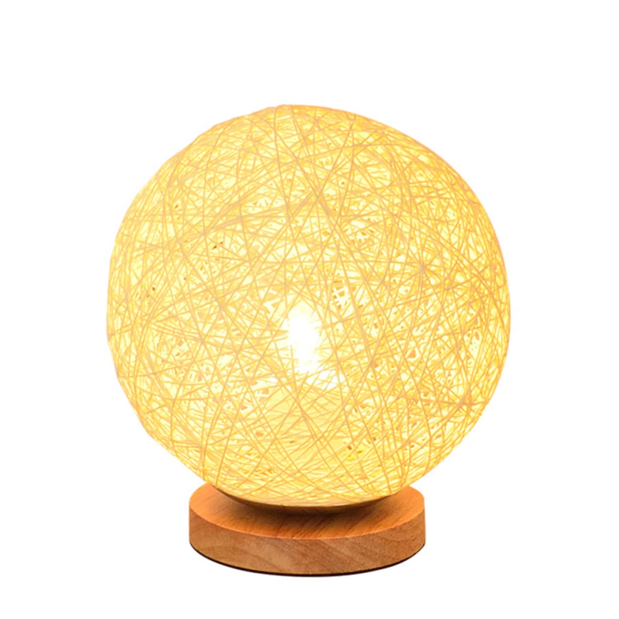 Happyyami Adjustable Rattan Ball LED Lamp USB Powered Decorative Fairy Lights for Weddings Birthdays Home Parties Warm Glow for Indoor Outdoor Events