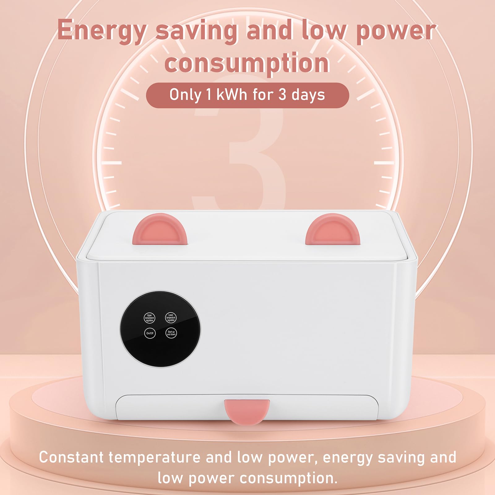 Baby Wipes Warmer, MYPIN Wet Wipe Warmer for Babies Wet Wipes Dispenser Box with LED Touchscreen - Image 2