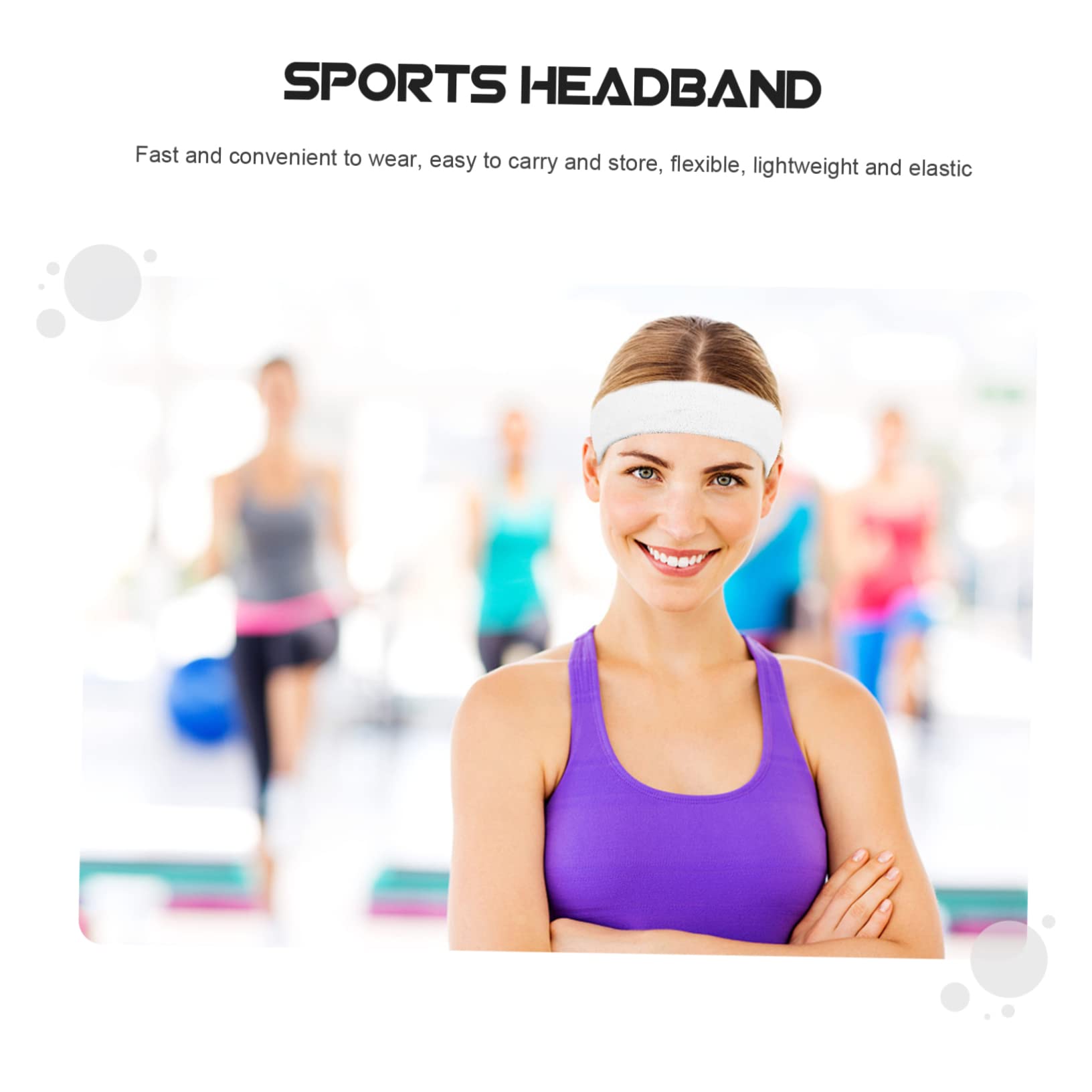 Mipcase 25pezzi Fasce Sportive Assorbenti Per Allenamento Fasce Per Fitness Yoga Corsa e Sport Accessori Traspirante e Leggero Per Donne e Uomini