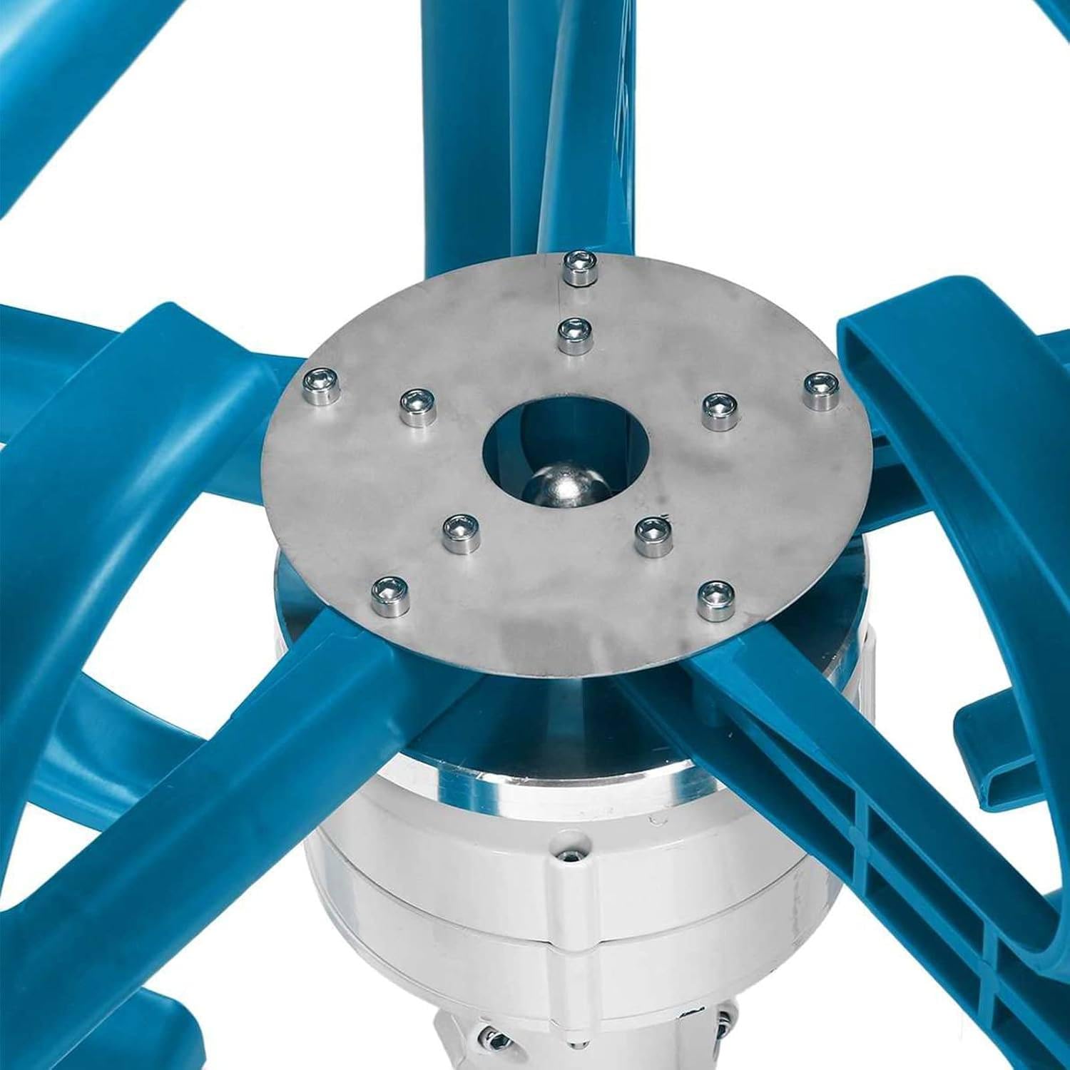 Micro Turbine Eoliche Verticali 12V 24V Generatore Eolico a Magnete Permanente Trifase Generatore Eolico Modello Di Turbina Eolica Ad Asse Verticale, Kit Generatore Eolico Portatile Fai Da ,Blue-24V