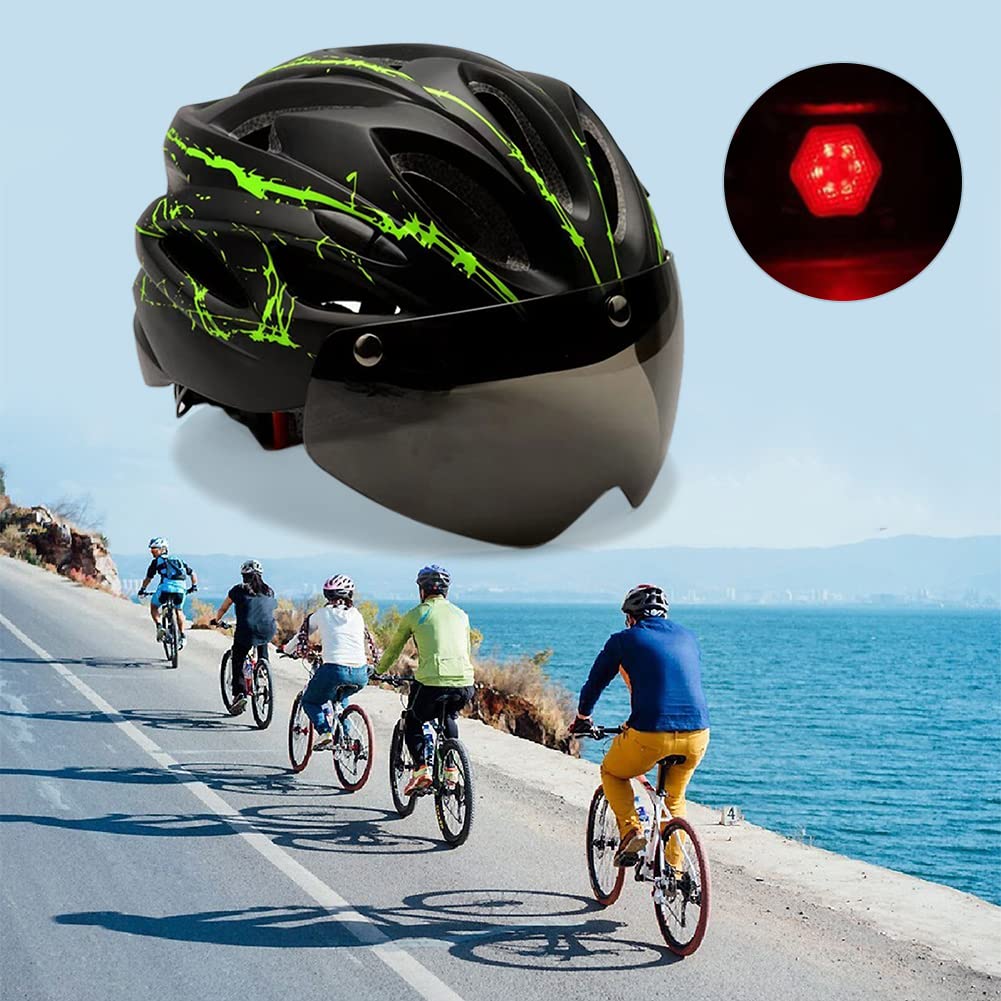 Casco Mtb Uomo CASCO DA MOUNTAIN Bike Da Strada Con Fanale