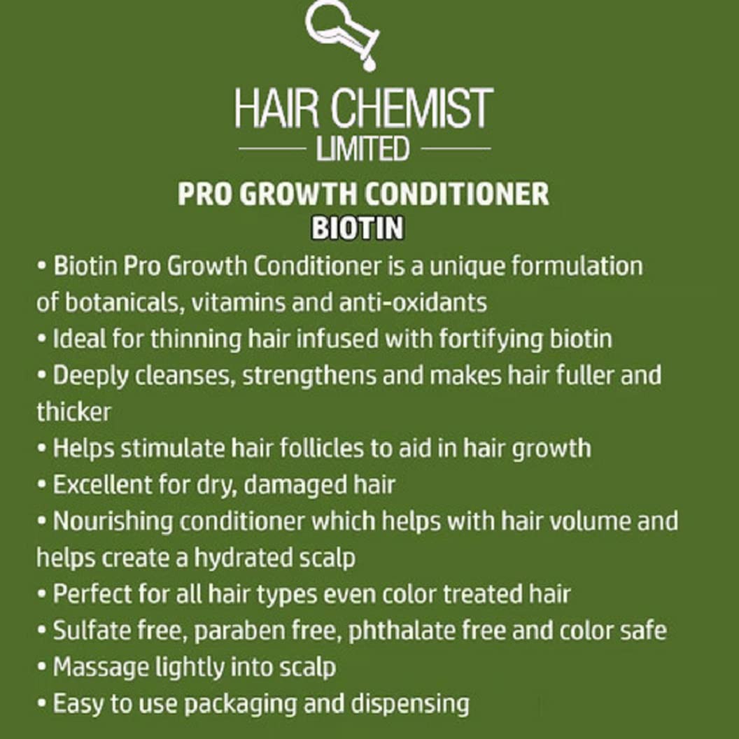 Hair Chemist Pro-Growth Shampoo & Conditioner Set with Biotin - Includes 33.8oz Shampoo & 33.8oz Conditioner - Image 6