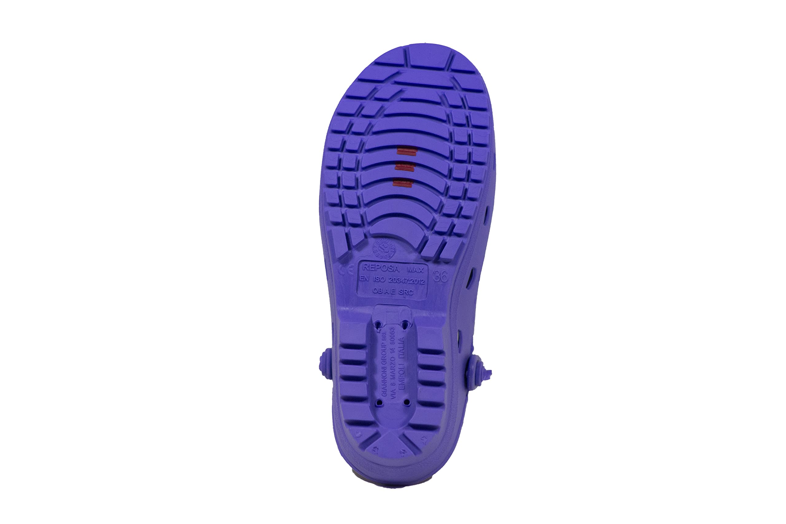 REPOSA Max - Zuecos Sanitarios Mujer y Hombre en Goma con Suela Antideslizante SRC, Zuecos Enfermera Anatómicos con Correa Ajustable, Zapatos Sanitarios Esterilizables Antishock Transpirables Ligeros - 2
