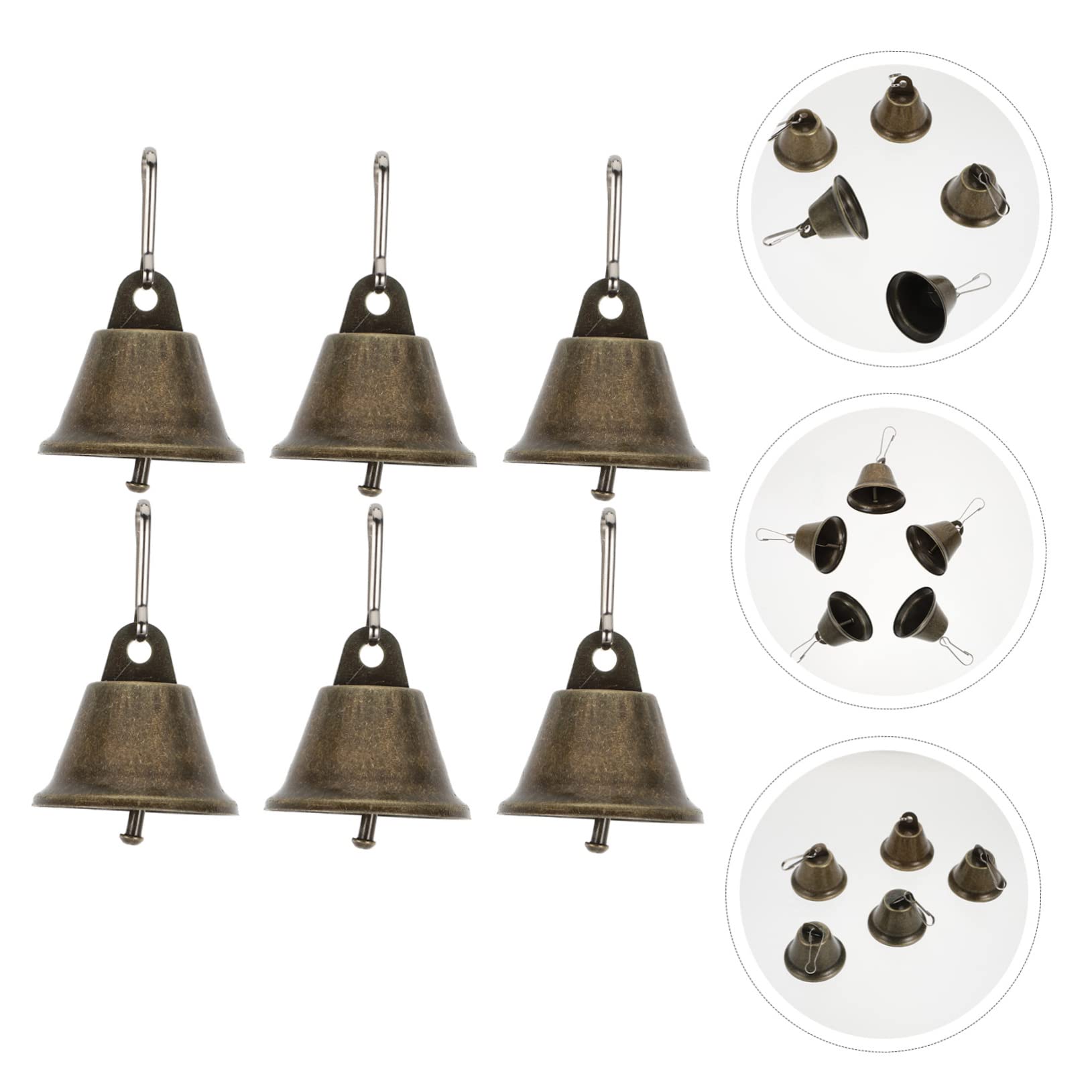 75 Pezzi Campana Di Corno Di Bronzo Campane Appese Di Natale Campane Rustiche Per L'Artigianato Ornamenti Di Di Natale Piccole Di Bronzo Appese Ciondolo Appeso