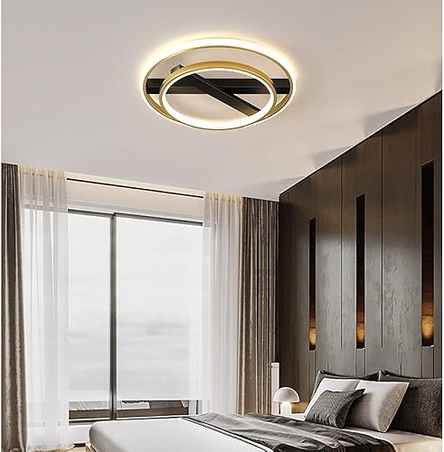 Miniatura 2 de Genérico Araña moderna, Round Shape LED Bedroom Light Ceiling 40W 17.71 Inch Cloakroom Corridor Dimmable Remote Control Lighting Fixture Dimming