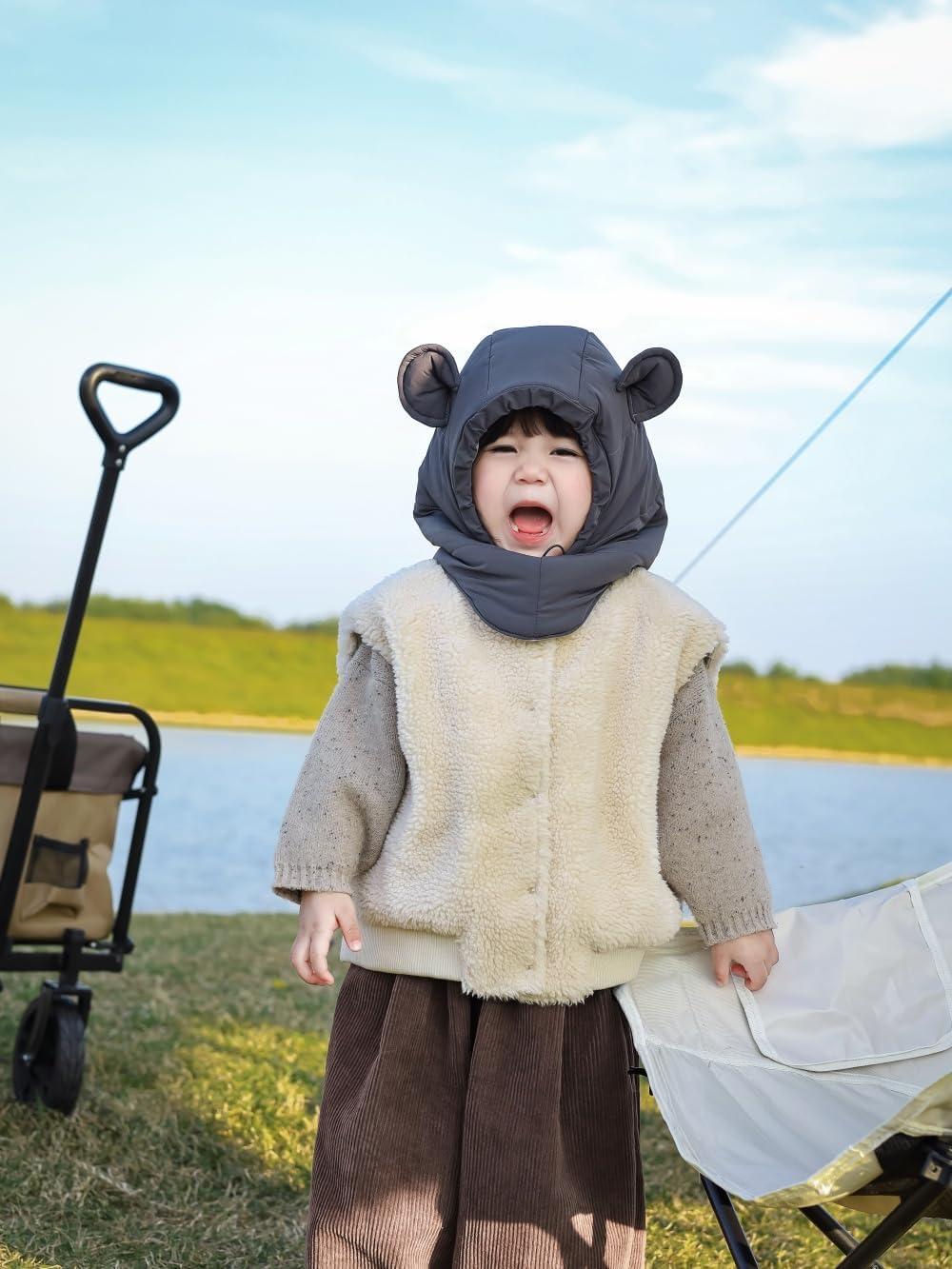 Baby Winter Hat,Warm Ultralight Windproof and Waterproof Hooded Scarf Hat for Toddle Kids Balaclava 2-12 Years - Image 4