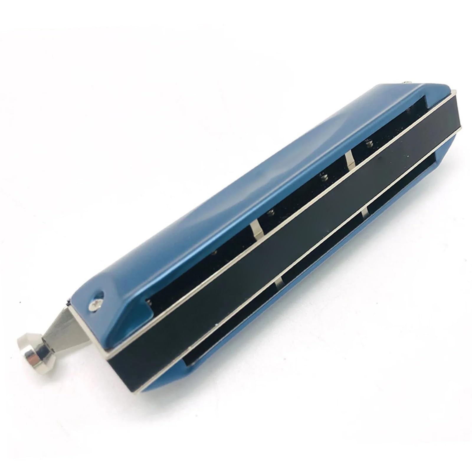 Armoniche a bocca Armonica Blues Professionale A 10 Fori Pettine In Alluminio Piegabile Con Copertura Blu