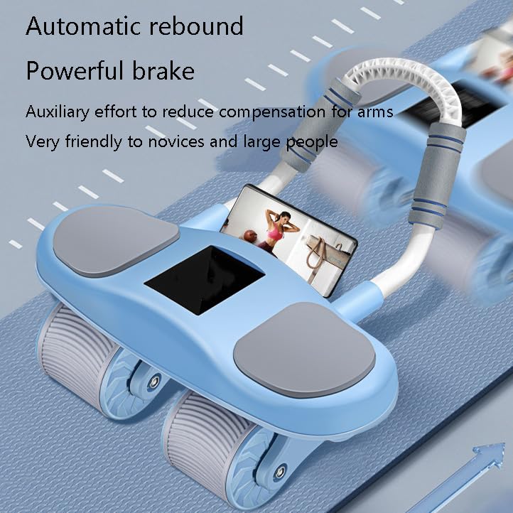 Rueda abdominal rebote automático para ejercitar el vientre de forma portátil 7
