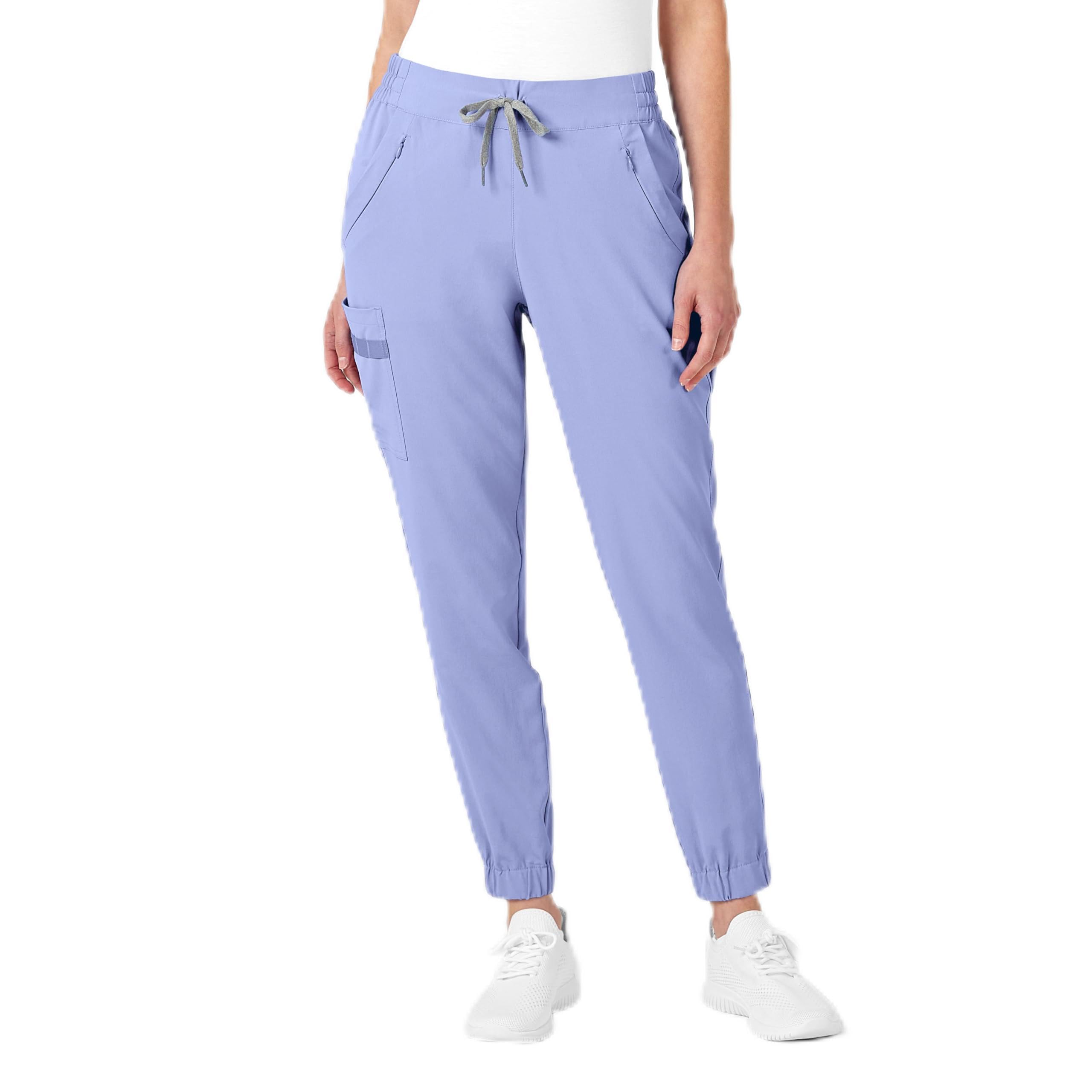 WonderWink Renew Women's Jogger Scrub Pant, Ceil Blue, XL