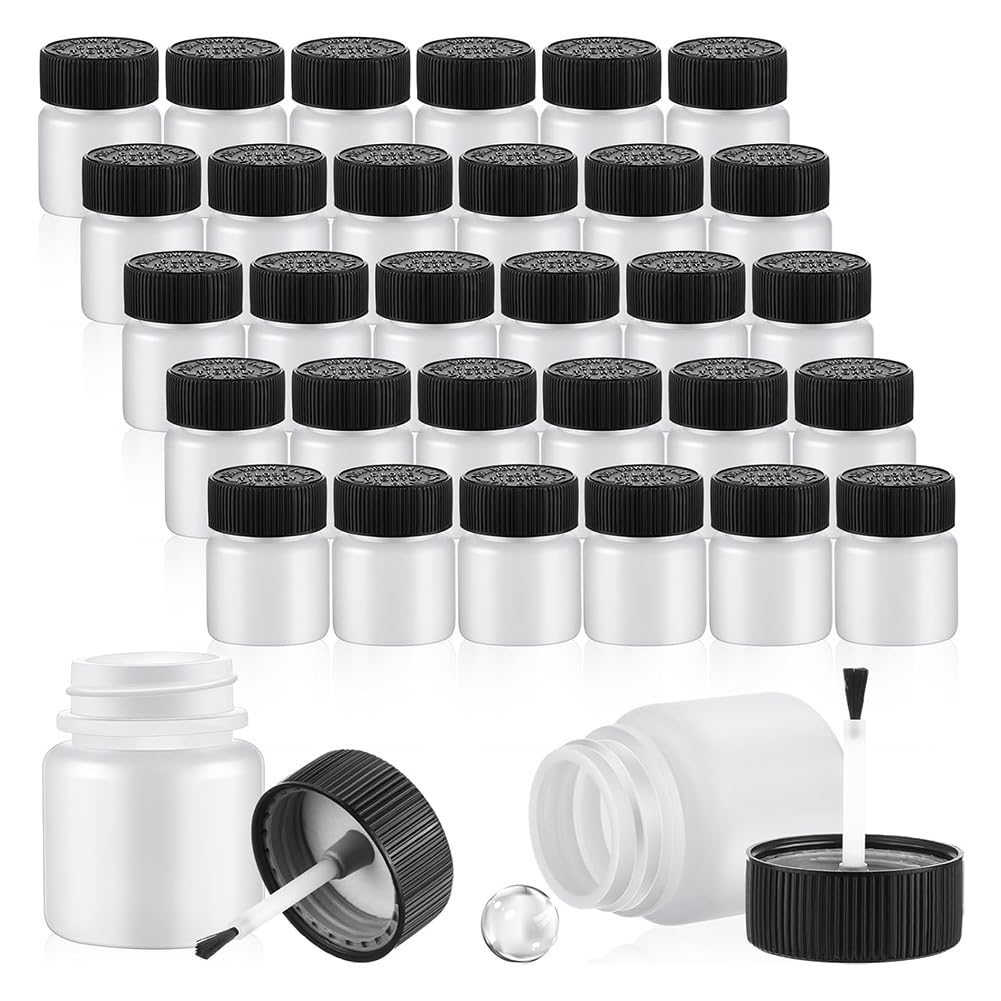 NJTHNTJR 60pcs Touch Up Paint Bottles Empty Touch Up Paint Containers Reusable Small Paint Bottles for Repairing Chips Scratches