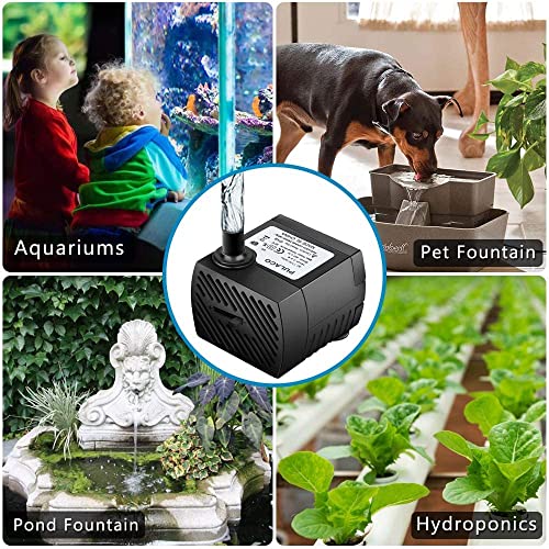 Image of JAINSONS PET PRODUCTS Mini Water Fountain Wp3200 Submersible Aquarium Water Pump (Power:5W, H.Max: 0.6 M, Flow Max:300L /H) With Pipe 2 Feet (2 Pcs)
