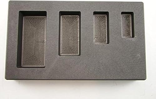 12-510oz Bar Silver AG alta densidad Grafito moho 4-Cavity Combo