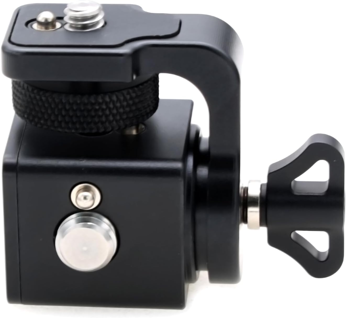 Monitor Mounting Stand Bracket for ARRI Hi5, DJI Focus Pro Hand Unit to SmallHD Atomos, 360 Tilt Swivel Rotation, 1/4"-20 3/8"-16 Thread Screw, Black
