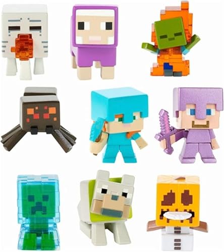 Miniatura 2 de Minecraft Mini figura, acción coleccionable en miniatura, aventura y narración de historias, regalo para fanáticos de Minecraft a partir de 6 años