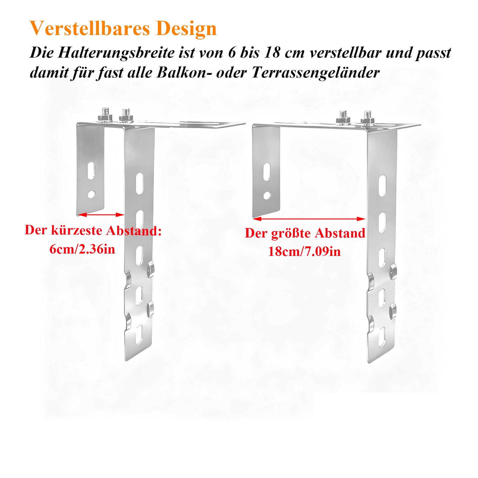 Solarhalterungen Verstellbare Solarhalterungen für Balkone Solarstromstation-Halterung Solarpanel-Aufhänger Quadratische Photovoltaik-Halterung für Solarpanels (4er-Pack)