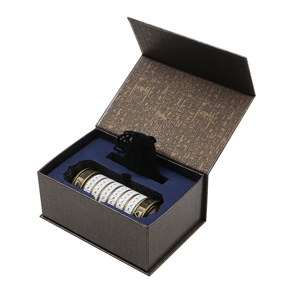 Sarini Da Vinci Code Mini Cryptex pour Noël, la Saint-Valentin, Cadeaux d'anniversaire Les Plus intéressants pour Petit ami et Petite Amie, Casse-tête, Puzzles de Verrouillage