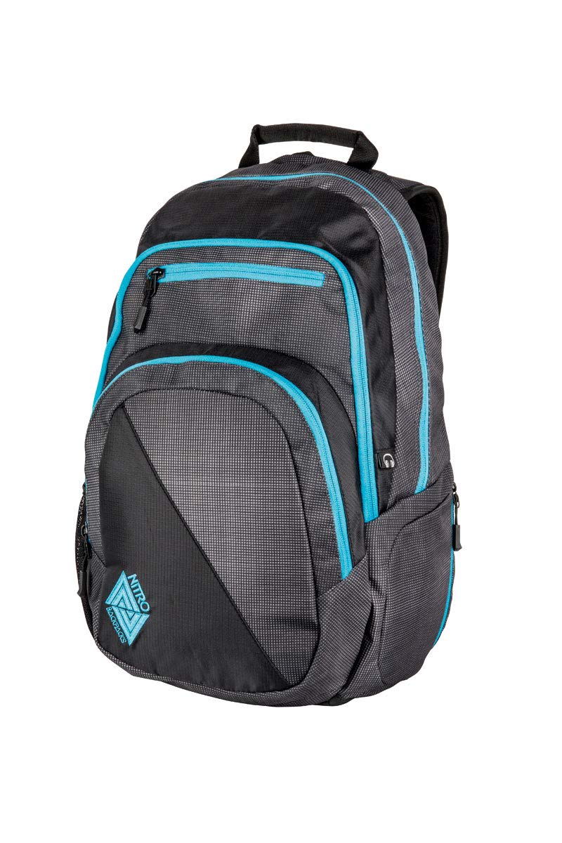 Nitro Snowboards Stash, Mochila tipo casual 29 litros, 49 cm, Blur - Blue Trims