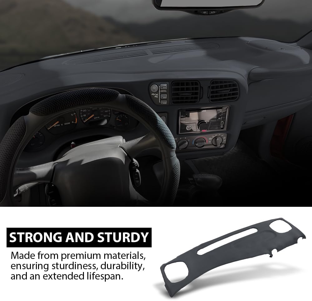 G-PLUS TPE Dash Board Cover Neutral 18-647-NTL Grey Compatible with 1999 2000 2001 2002 S-10 S-15 Pickup Blazer Jimmy