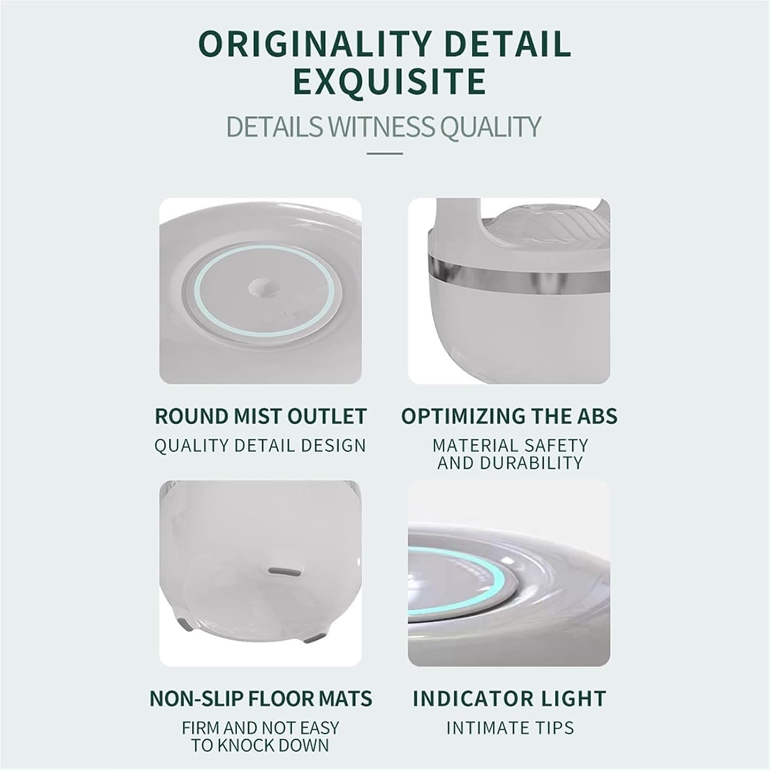 per Uso Domestico Umidificatori Umidificatore antigravità Home USB Purificatore d'Aria ad ultrasuoni con LED Colorati Gocce d'Acqua levitanti Mist Maker Fogger Machine(Black)