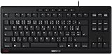 CHERRY Stream Keyboard TKL, Clavier Filaire sans pavé numérique, Disposition tchèque/slovaque (QWERTZ/QWERTY), Sensation de Frappe Unique, Noir - 1