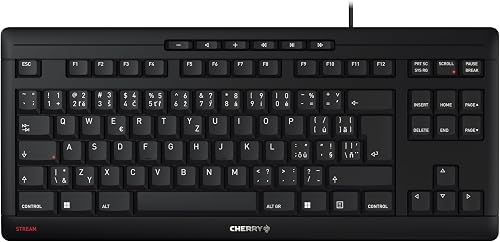 CHERRY Stream Keyboard TKL, Clavier Filaire sans pavé num…