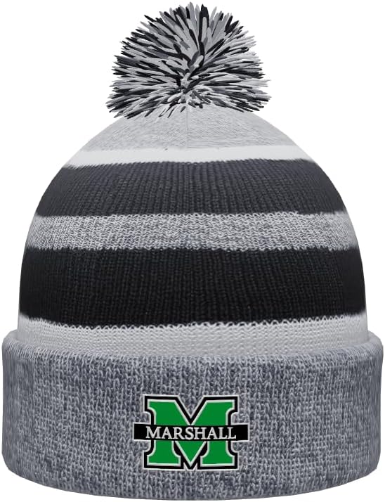 Sport Your Gear Marshall Thundering Herd Winter Knit Pom Beanie – Officially Licensed Cold Weather Hat – The Herd Fan Gear V2