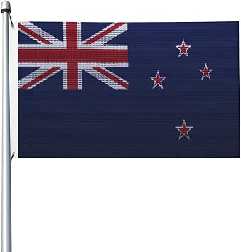Flag Of New Zealand Knitting Effect Flags for Outside 3x5 Ft Double Sided Durable Flag for Home Yard Patio Lawn Decorative Banner