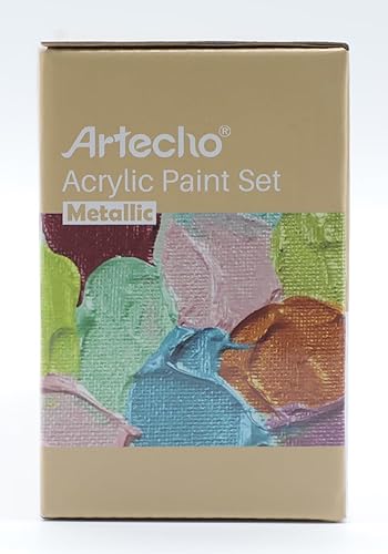 Miniatura 12 de Artecho - Juego de pintura acrílica para arte, 2.0oz fl59 ml, suministros de pintura acrílica para madera, tela, manualidades, lienzo, cuero y piedra