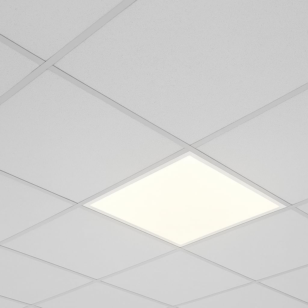 LED Panel 34W – 620x620mm Eckig, 4000K Neutralweiß, 4760lm, Dimmbar (Triac), Flache LED Deckenleuchte für Büro, Wohnraum & Rasterdecke, Aluminiumrahmen, Langlebig & Energieeffizient, Weiß