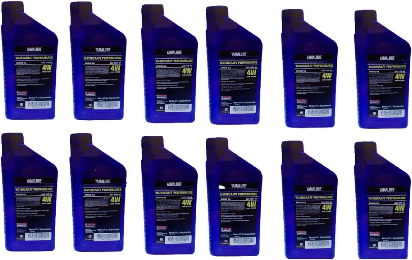 Yamaha Yamalube WaveRunner Jet Boat Engine Oil Case 12 of Quarts LUB-10W40-WV-12