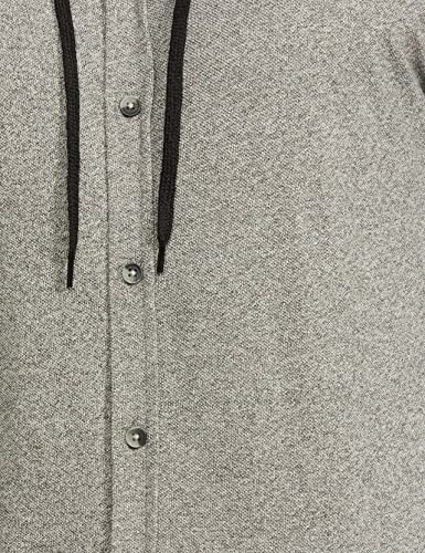Image of HammerSmith Men's 100% Cotton Long Sleeve Hooded Collar Casual Shirt