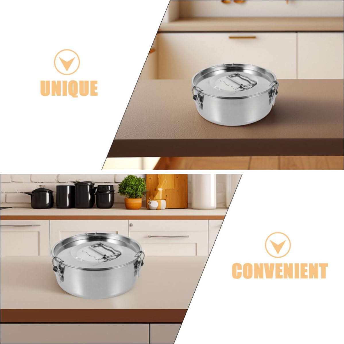 Molde Flanera de Acero Inoxidable Plata para Hornear y Cocinar | Diseño de Bloqueo, Uso Versátil, Limpieza Fácil, Calentamiento Uniforme