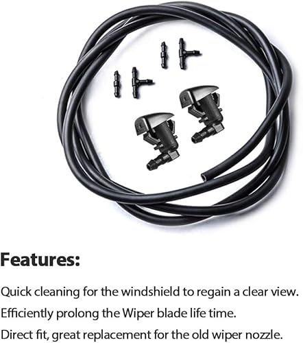 Miniatura 2 de Kit de boquillas para limpiaparabrisas delantero para Ford Edge 2007-2011, Lincoln MKX Base Sport Premium Sport 2007-2010, sustituye al OEM #