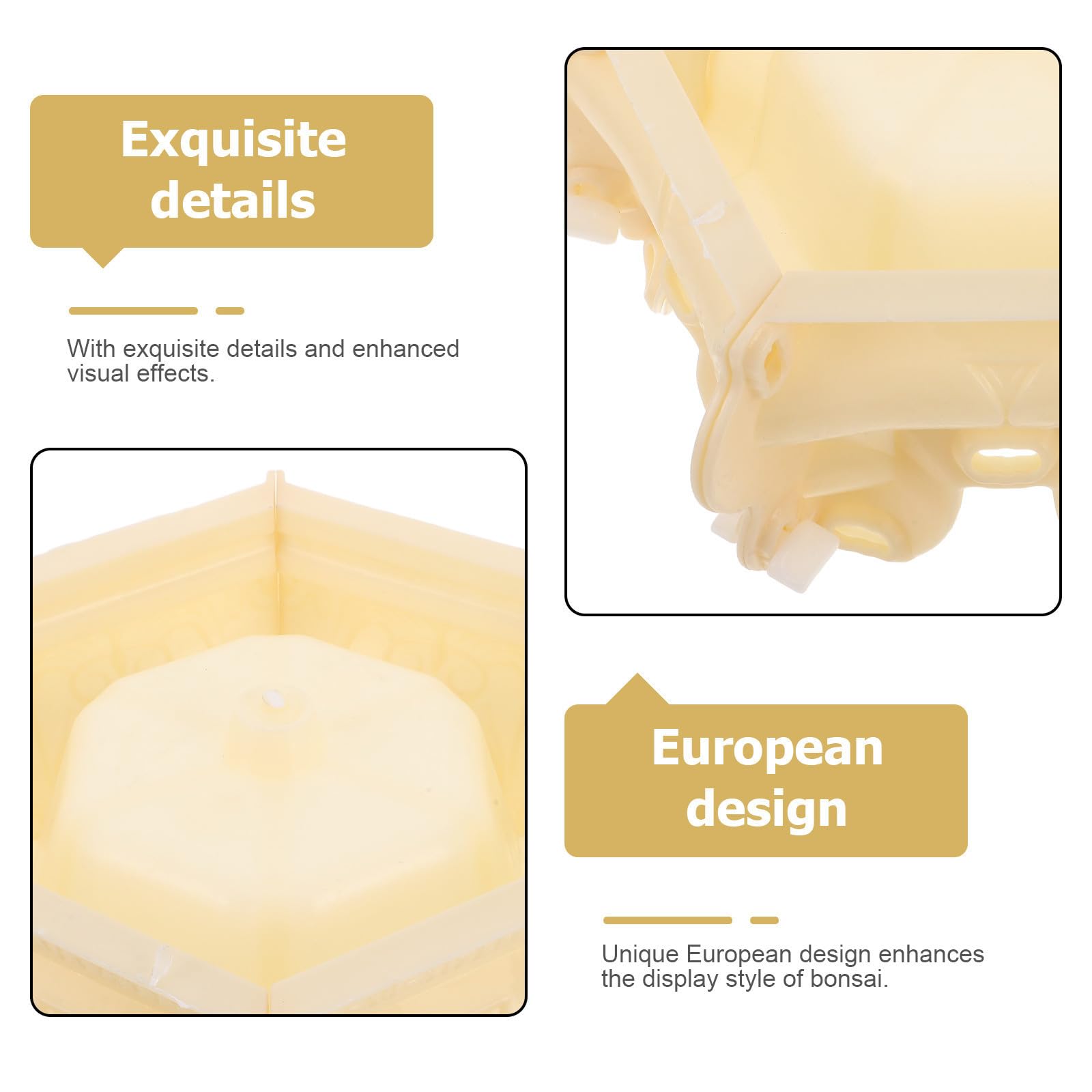 VANZACK Blumentopfform aus Kunststoff mit Präziser Verarbeitung und Müheloser Entformung Europäischer Stil für Indoor Dekoration und Selbstgemacht Enthusiasten für Zementpflanzgefäße