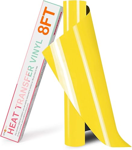 Miniatura 134 de HTVRONT - Rollo de vinilo termotransferible, 12 in x 8 ft, para diseños en camisetas, fácil de cortar y despegar, para planchar y máquinas Cricut