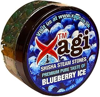 Xagi Blueberry ice Shisha Flavour Hookah Flavour Nicotine-Free Non-Tobacco Shisha Steam Stones 100g