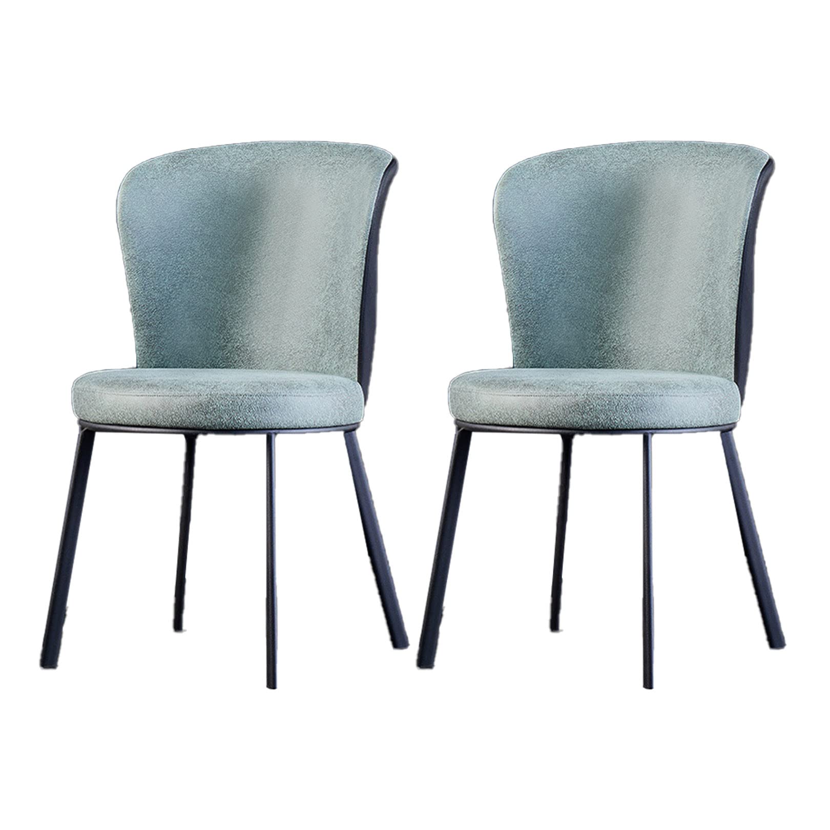 Chaises à manger lot de 2 avec siège rembourré faux cuir pour cuisine