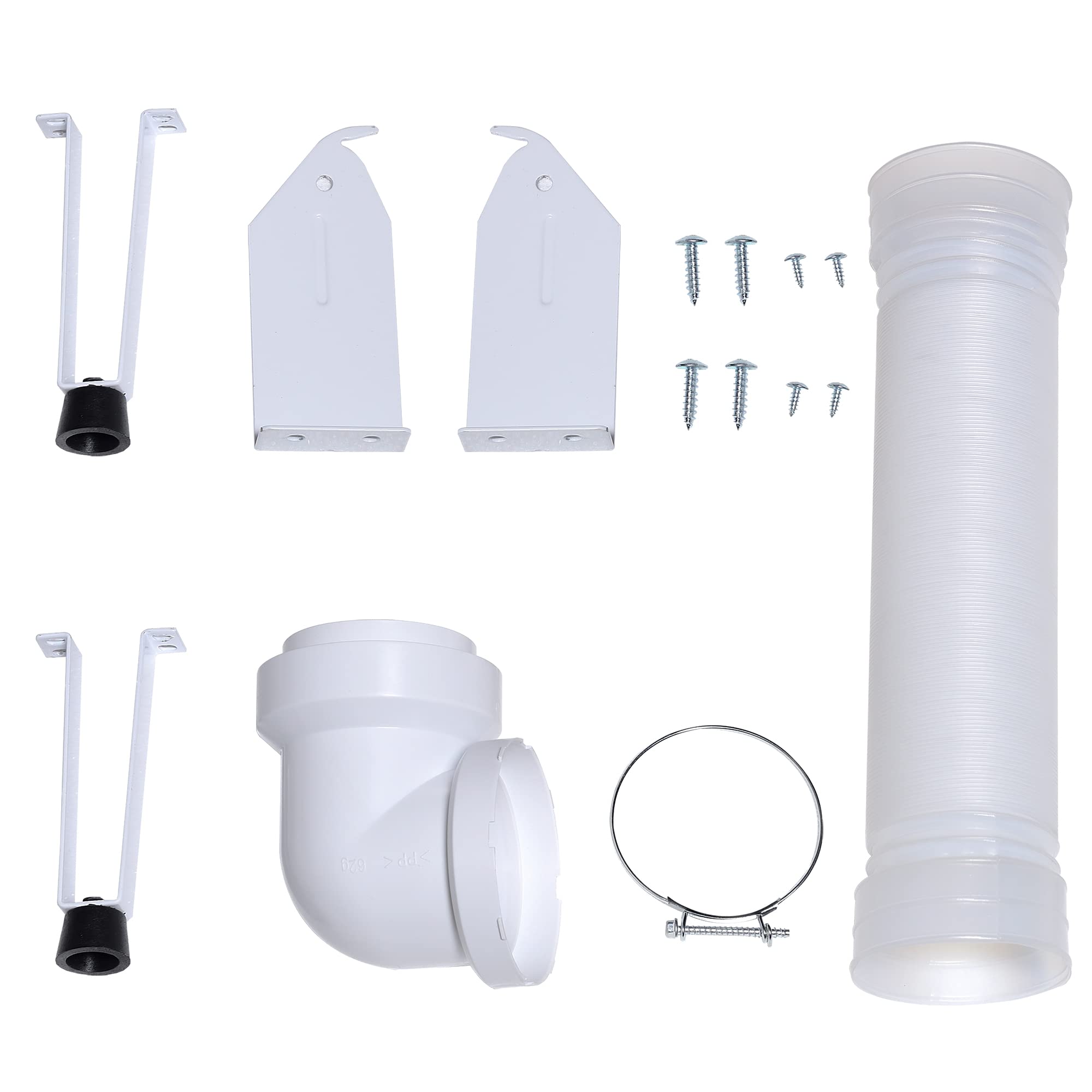 Merax Piccola asciugatrice, montabile a parete, asciugatrice ad evacuazione, asciugatrice per biancheria a tamburo, timer 200 minuti, doppio filtro, 850W, 2,5 kg, bianco, 50x42x59cm