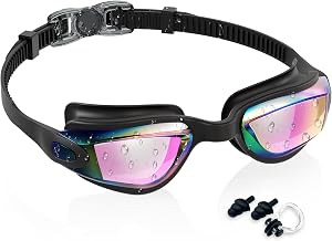 Aegend Swim Goggles for Kids 3-14 – Anti-Fog Comfort Fit for Swim Lessons, Pool, Beach – Includes Case, Ear Plugs & Nose Clip