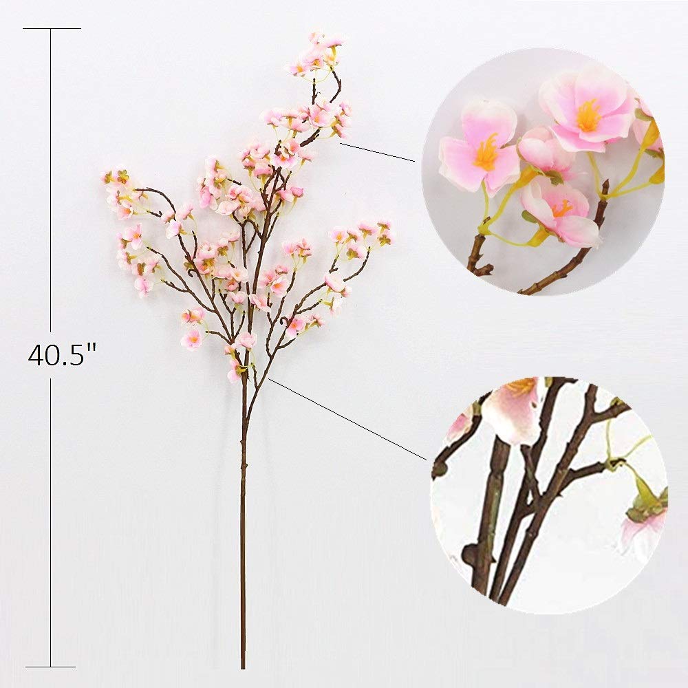 FGYZYP 10 stuks kunstmatige perzikbloesem takken, simulatie zijden kersenbloesem boeket, lente faux boom stam nep bloem arrangement tak voor thuis feest bruiloft indoor outdoor decoratie, wit FGYZYP 10 stuks kunstmatige perzikbloesem takken, simulatie zijden kersenbloesem boeket, lente faux boom stam nep bloem arrangement tak voor thuis feest bruiloft indoor outdoor decoratie, wit