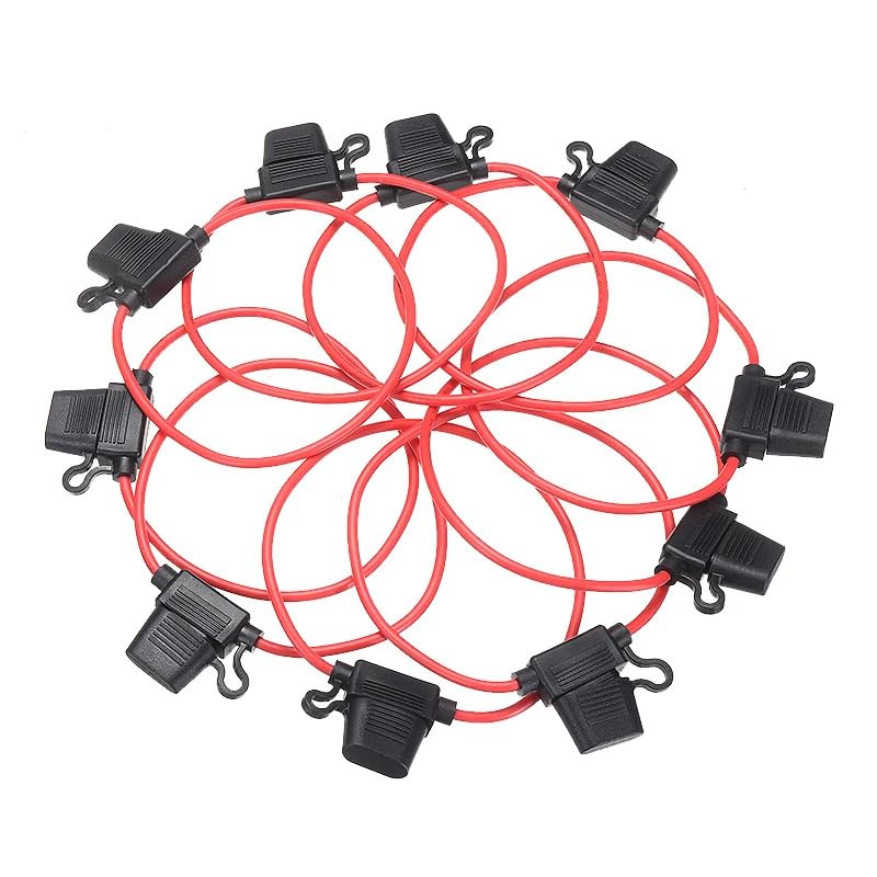 Miniatura 3 de 10 Uds 14AWG ATCATO 30amp Fusible en línea Fusible de hoja 0.5A 1A 2A 3A 4A 5A 7.5A 10A 15A 20A 25A 30A Portafusibles automotrices Fusibles