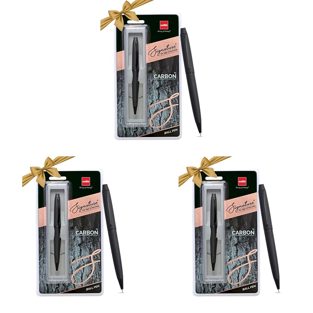 CelloSpecial Valentine Gift Cello Signature Carbon Ball Pen | Blue Pack of 1 Premium for Smooth Writing Gifting Pens