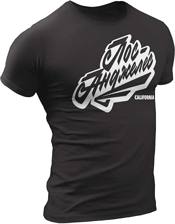 Russia Russian T-Shirts Los Angeles Shirt in Cyrillic Wear Brand USA Mens