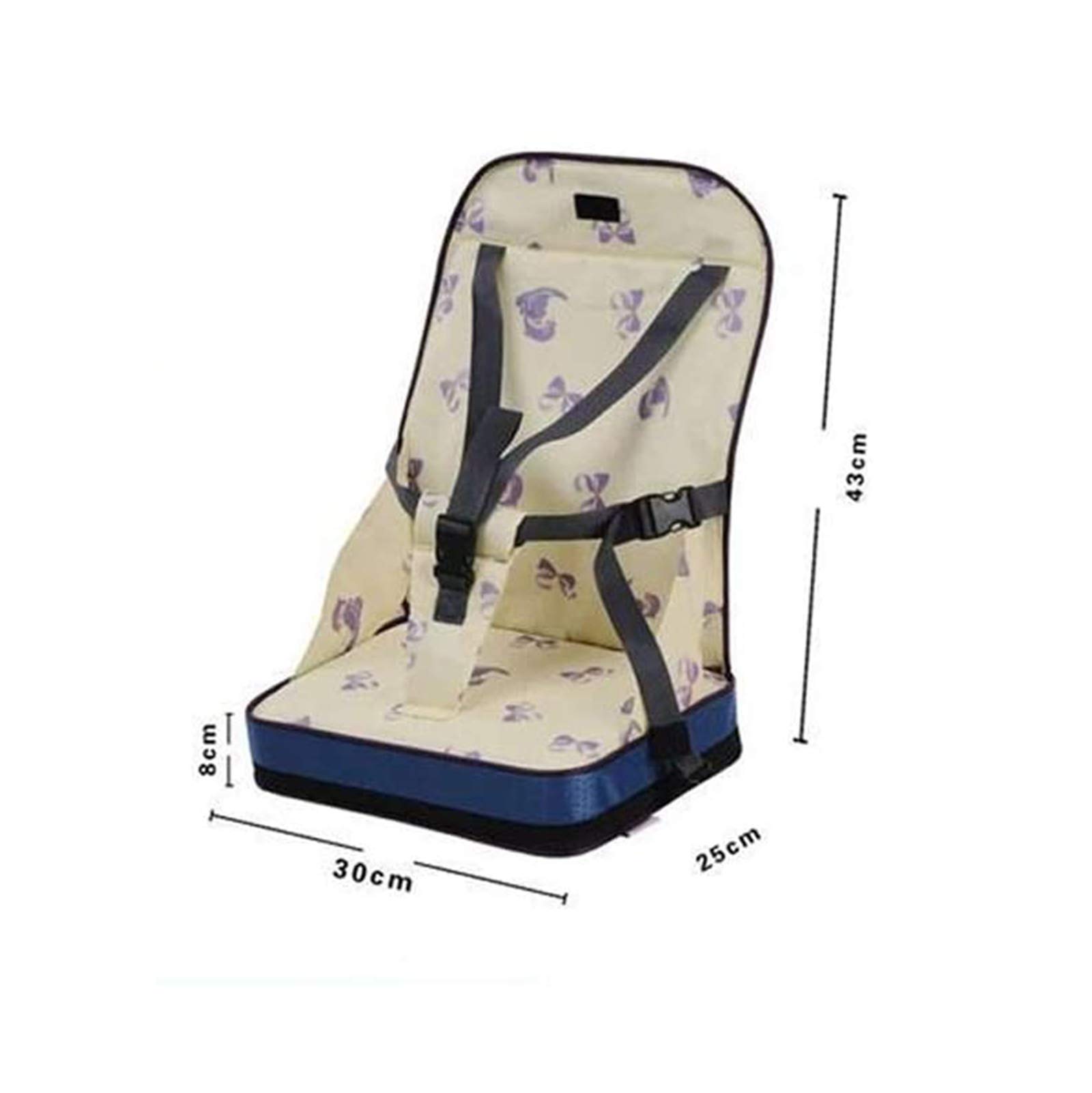 NEZIH Coussin Bébé Rehausseur de Siège Augmente Pour Le Voyage Confortable Portable Sac À Dos Pliable 2 En 1 Siège Enfant Table À Manger Siège de Sécurité, Rose/Beige