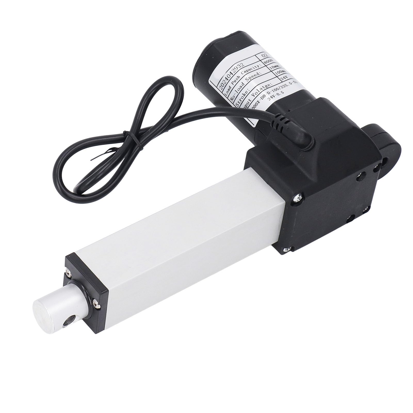 24 V SiłOwnik Liniowy, Sicator Elektryczny 800N 10 Mm/S, 100 Mm WytrzymałYm SiłOwniku Ruchu Liniowego Z PrzełąCznikiem LimitóW KońCowych, Liniowe SiłOwniki Do PrzemysłOwe, Rolnicze