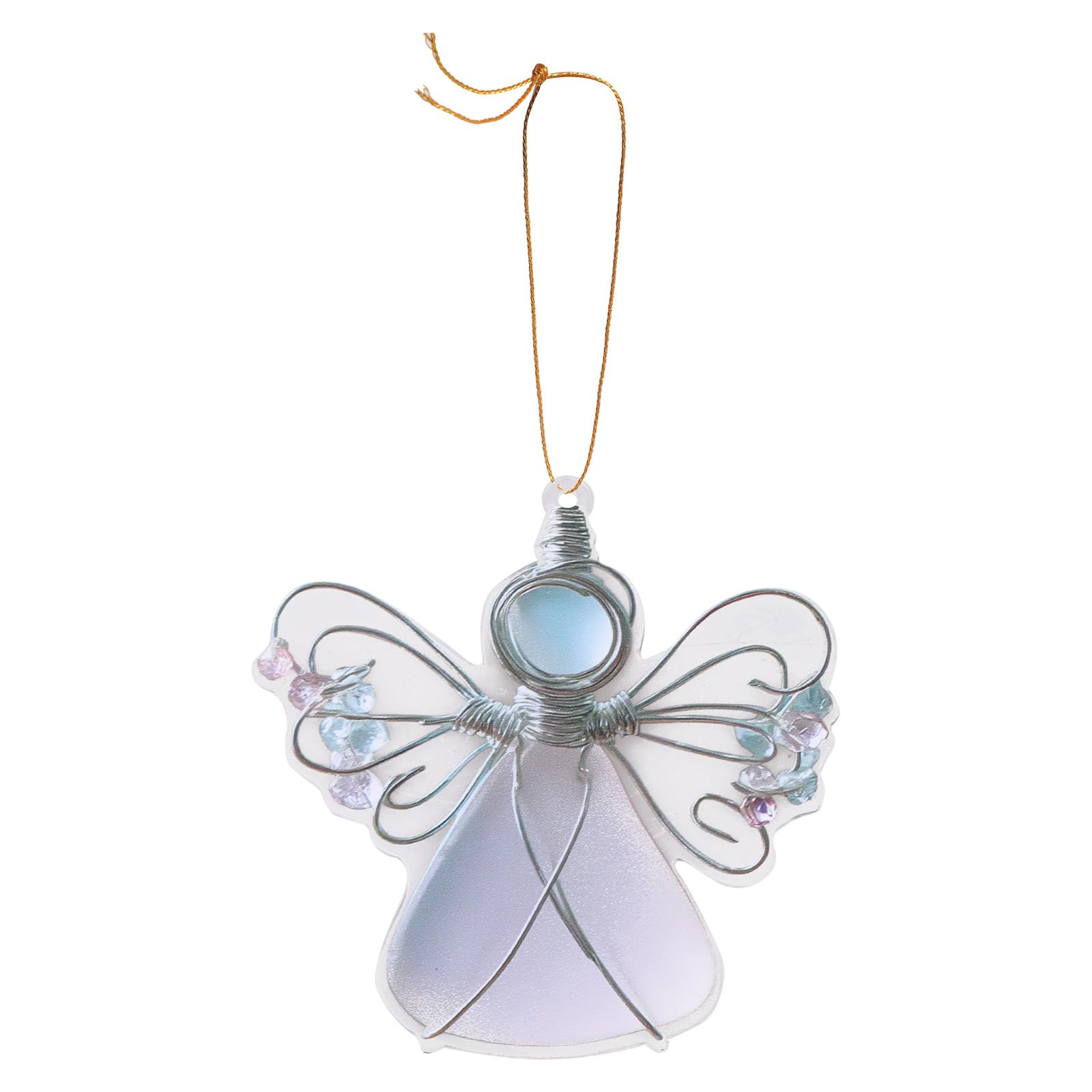 Angelic Ornament 2D Flat Hanging Pendant Charm for Christmas Tree Decorations or Coastal Cottage Interior Accent Coastal Wall Hanging