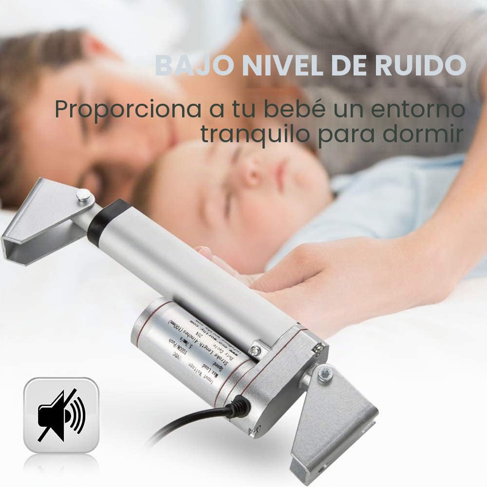 DCHOUSE Actuador lineal 1000N 50mm 12V CC para puertas electrónicas médicas
