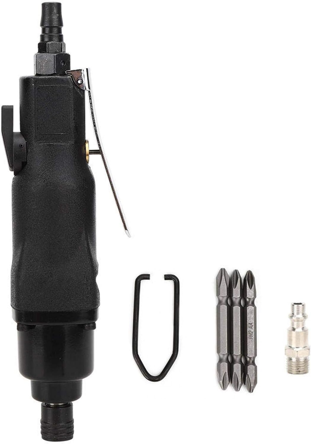 Thincol Air Screw Driver, Straight Reversible Pneumatic Screwdriver with 1/4-Inch Inlet & Cross Screw Bits, High Torque 75N.M Industrial Screw Gun, Adjustable 8000 RPM(US Type)