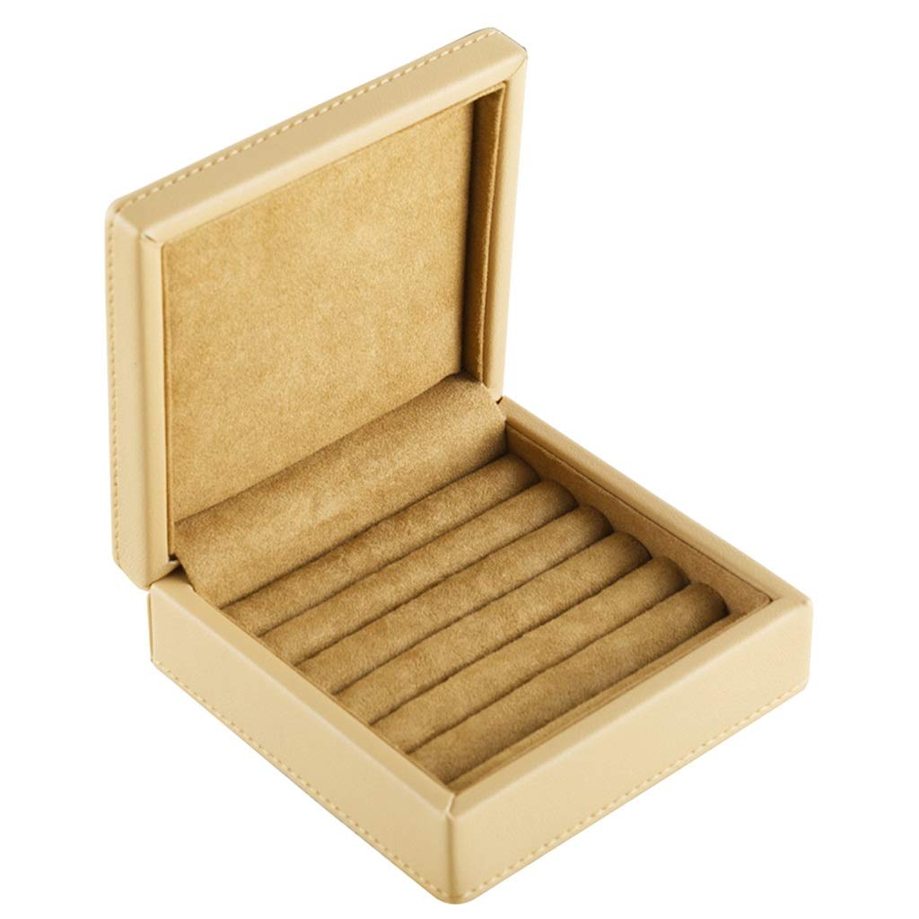 Joyero - Caja de Gemelos para Hombre de Microfibra Simple Pendientes de botón Caja de Almacenamiento de Joyas (Argento) interesting
