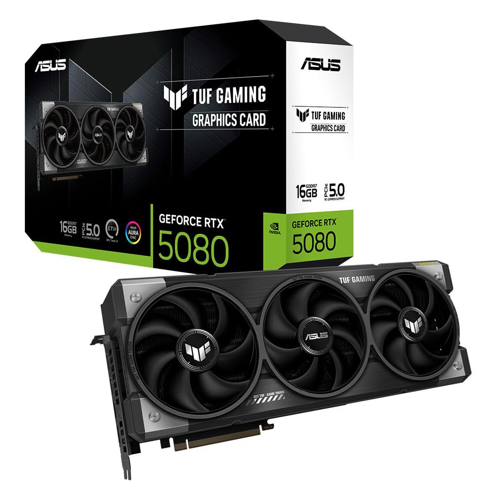 グラフィックボード・グラボ・ビデオカード ASUS Prime GeForce RTX5080 Amazon | ASUS TUF RTX5080、16G、Gaming、NVIDIA、GeForce RTX 5080